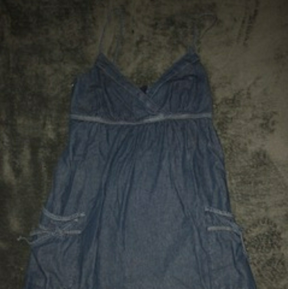 Denim spaghetti strap dress